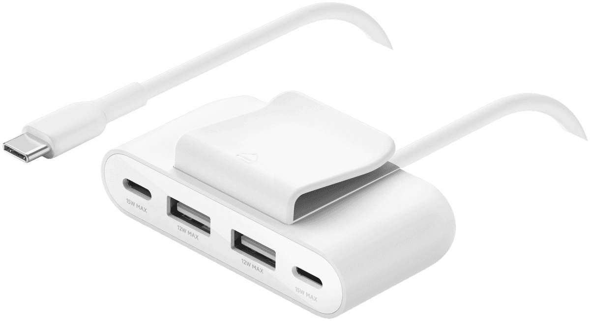 Belkin Latausasema 4 Porttia 30w 2x USB C 2x USB A Valkoinen