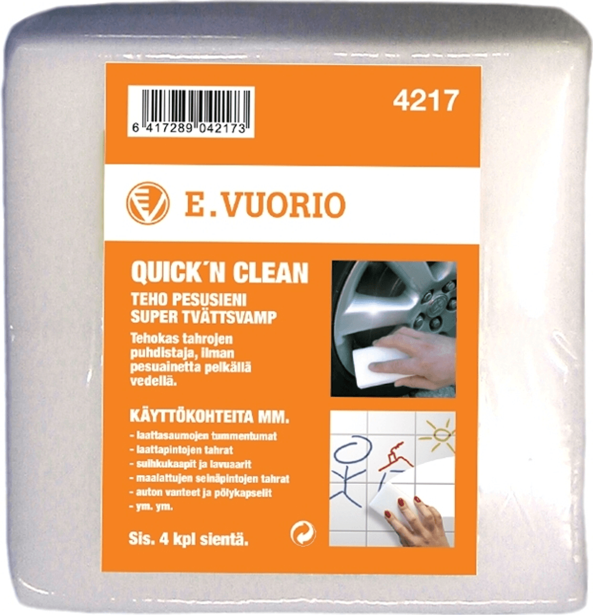 E Vuorio Tehopuhdistus Sieni Quickn Clean Prisma Verkkokauppa