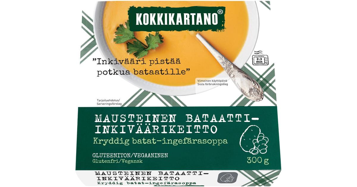 Kokkikartano Mausteinen bataatti inkiväärikeitto 300g S kaupat ruoan