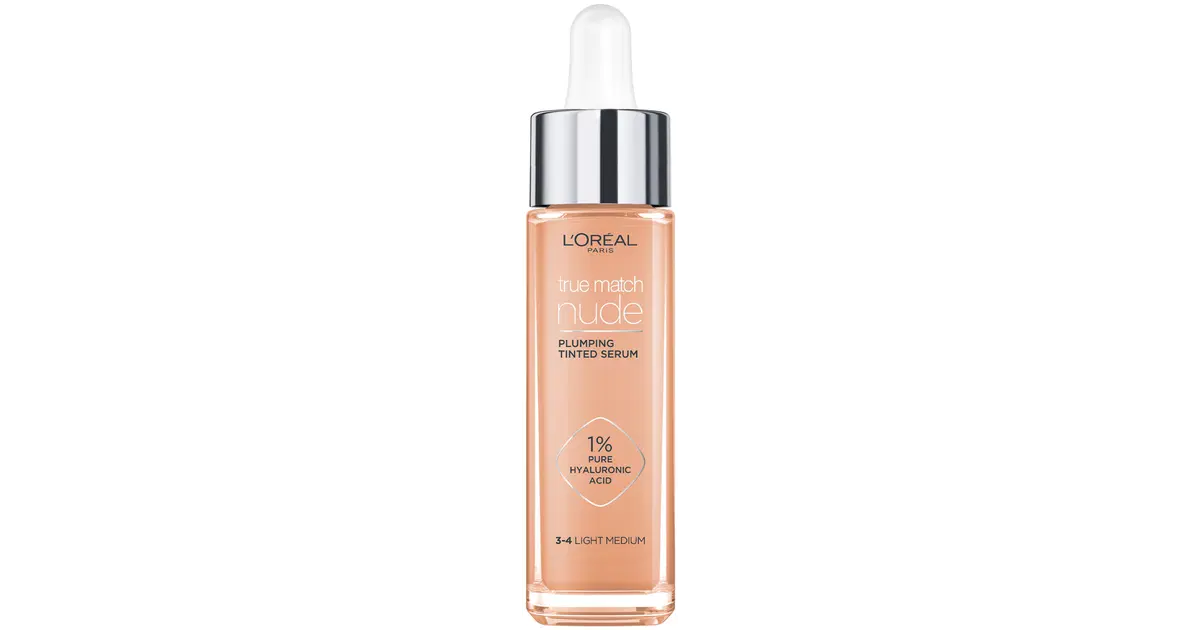 L Oréal Paris True Match Nude Plumping Tinted Serum 3 4 Light Medium