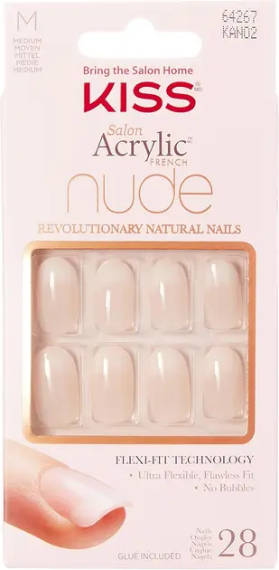 Kiss Nails Salon Acrylic Nude French 28 Kpl Nail Kit KAN02 Sokos