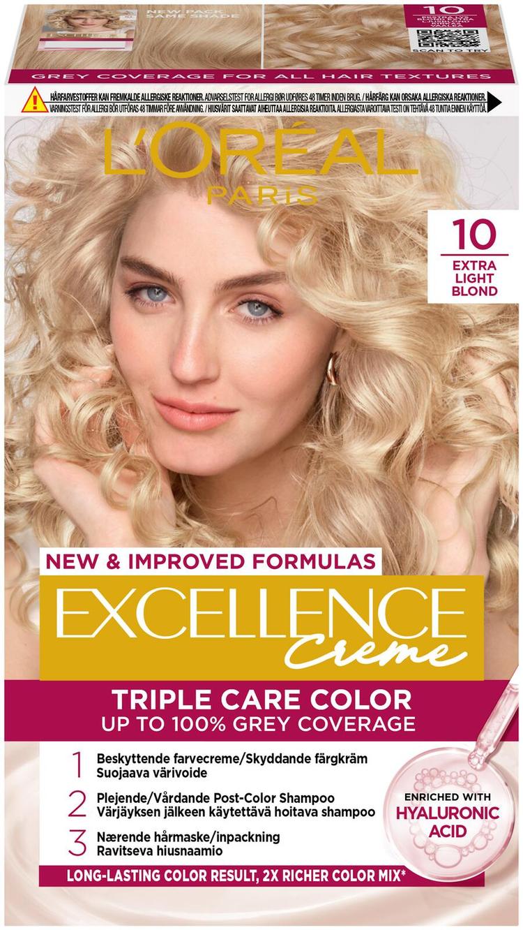 L Oréal Paris Excellence Creme 10 Extra Light Blonde Kirkas Vaalea