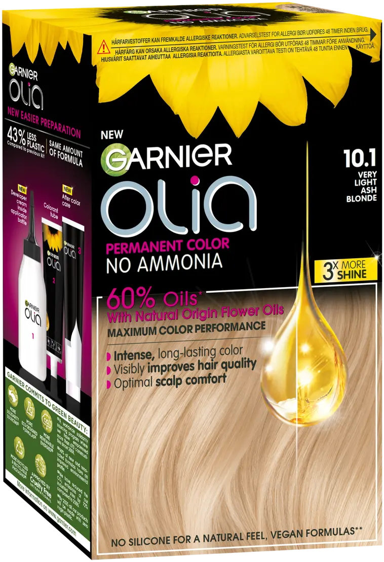 Garnier Olia 10 1 Very Light Ash Blonde kestoväri 174ml Prisma