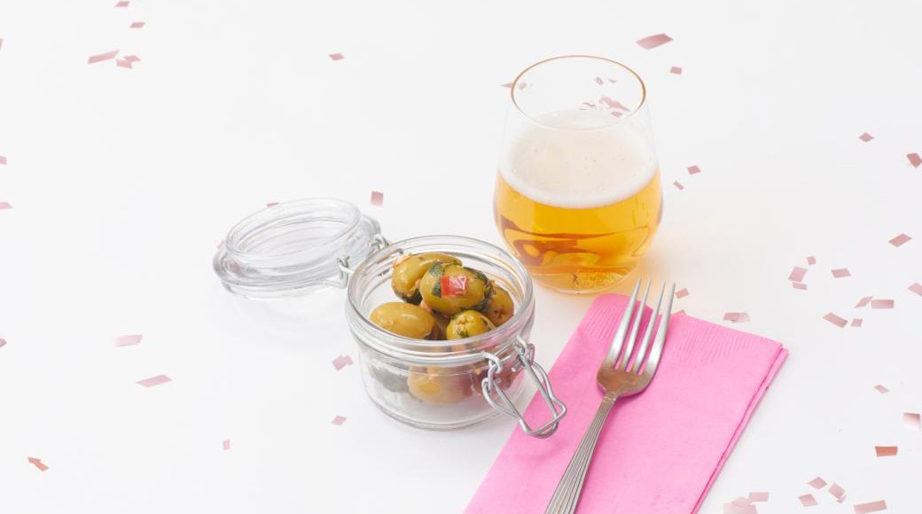 Marinated olives