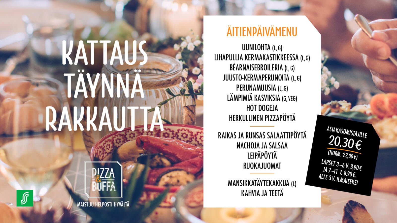 Äitienpäivä Pizza&Buffa