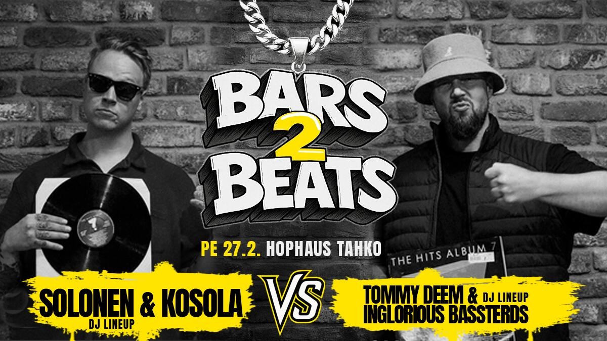 HOPHAUS LIVE: BARS 2 BEATS FEAT. SOLONEN & KOSOLA