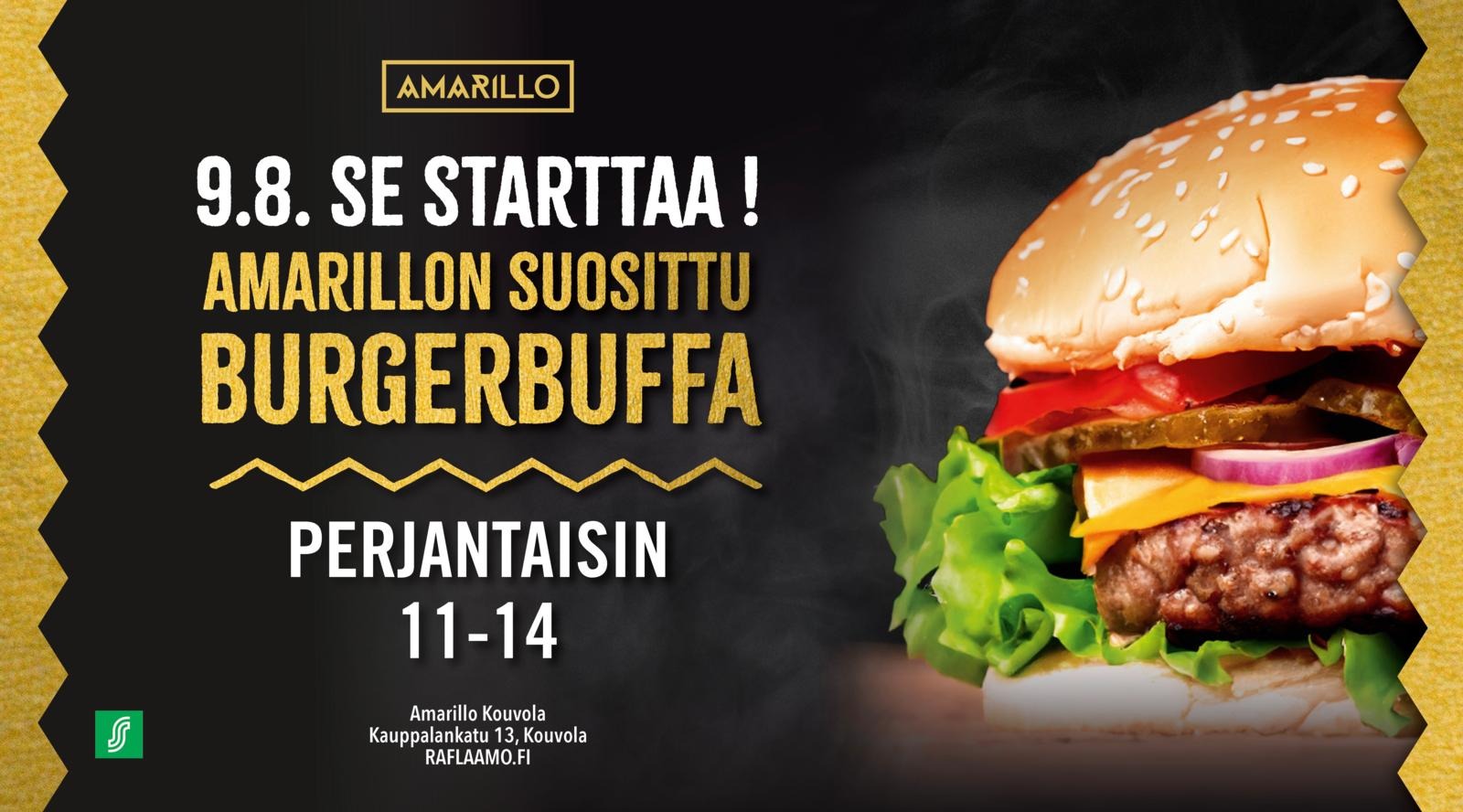 Burger mustalla taustalla