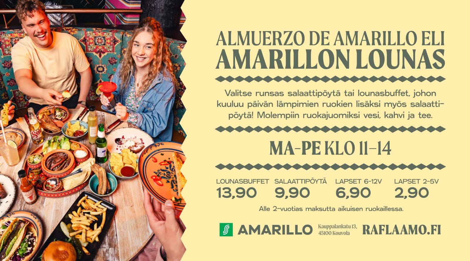 Amarillon lounas ma–pe klo 11–14