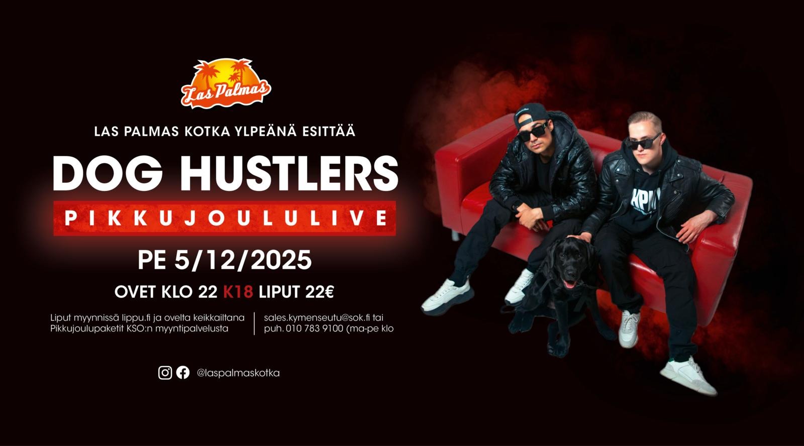 Las Palmas Kotkan pikkujoululivet | 5.12. esiintyjänä Dog Hustlers