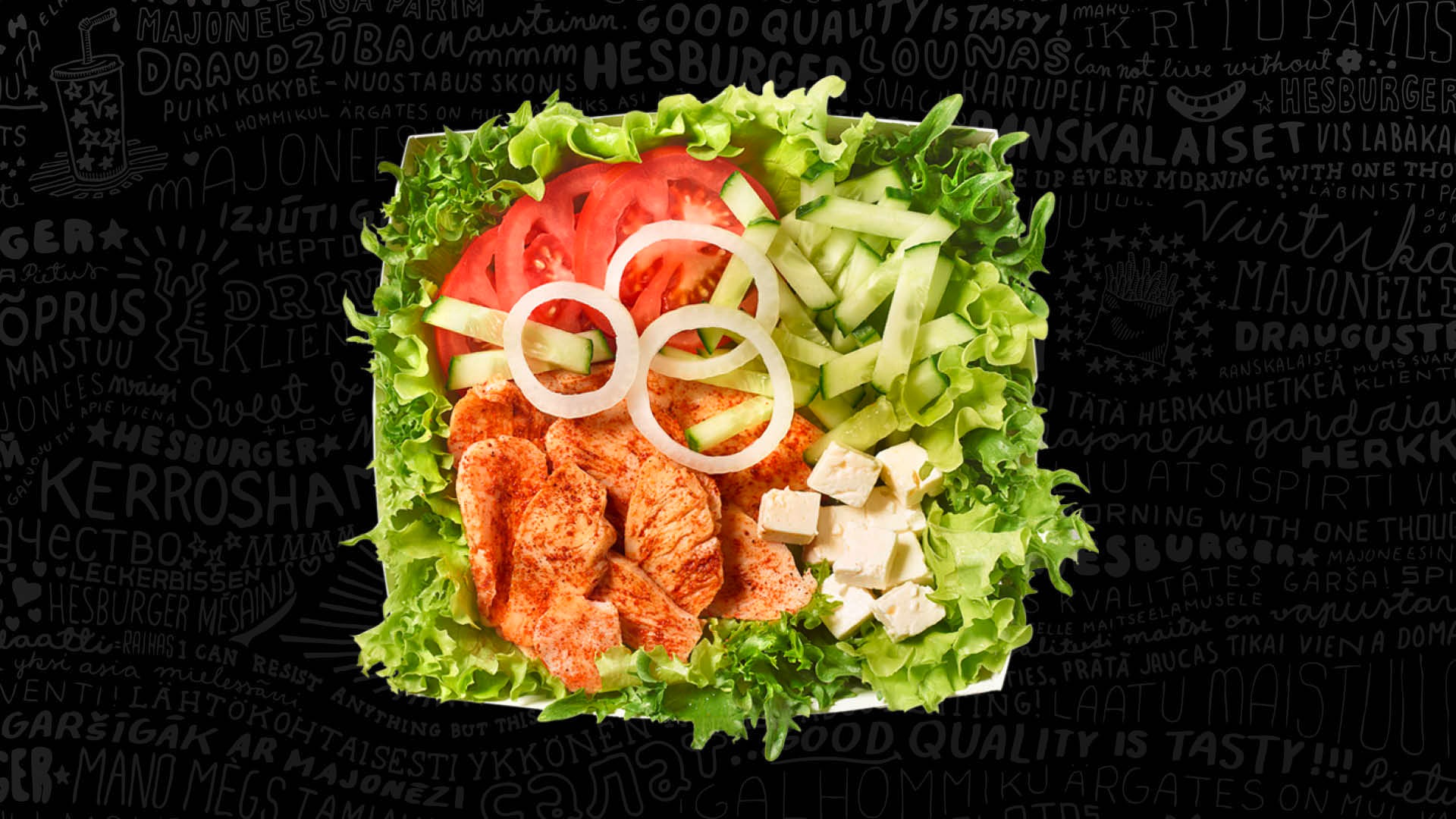 Toukokuun Hesburger bonusklubietu salaatti