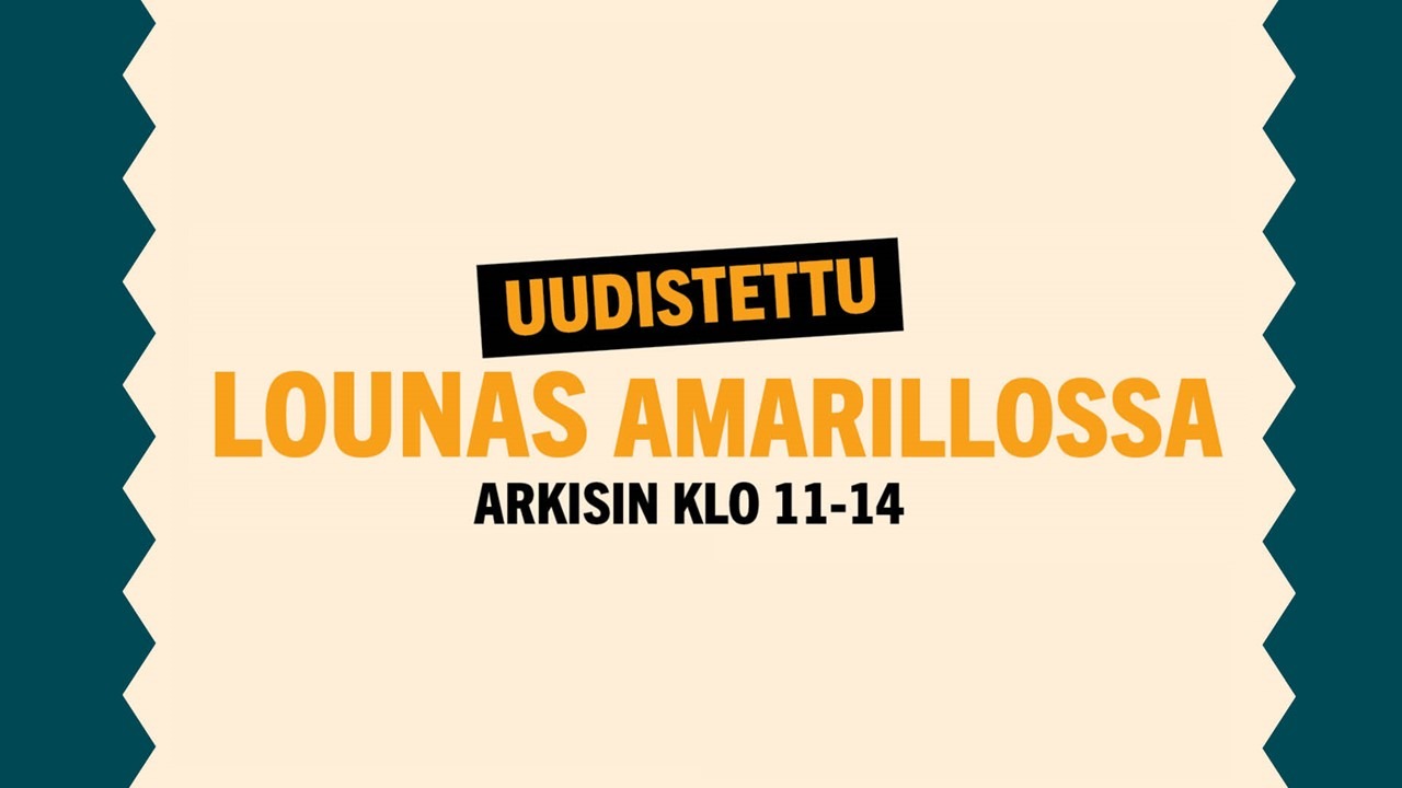 Uudistettu lounas Porin Amarillossa 7.1. alkaen!