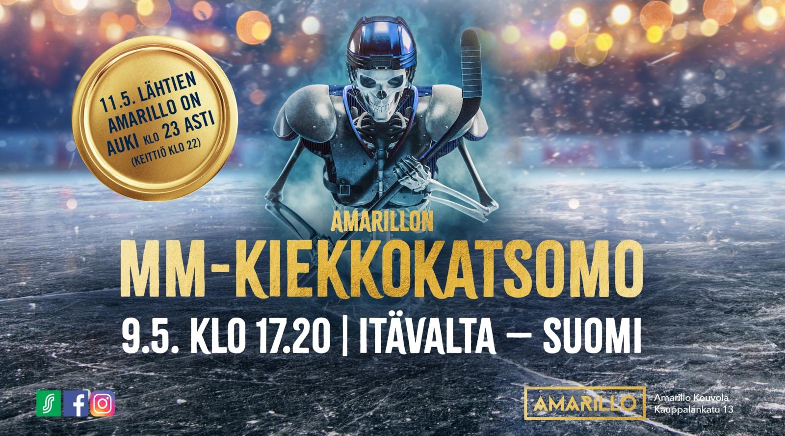 Amarillo Kouvolan MM-kiekkokatsomo | 9.5. klo 17.20 | Itävalta – Suomi
