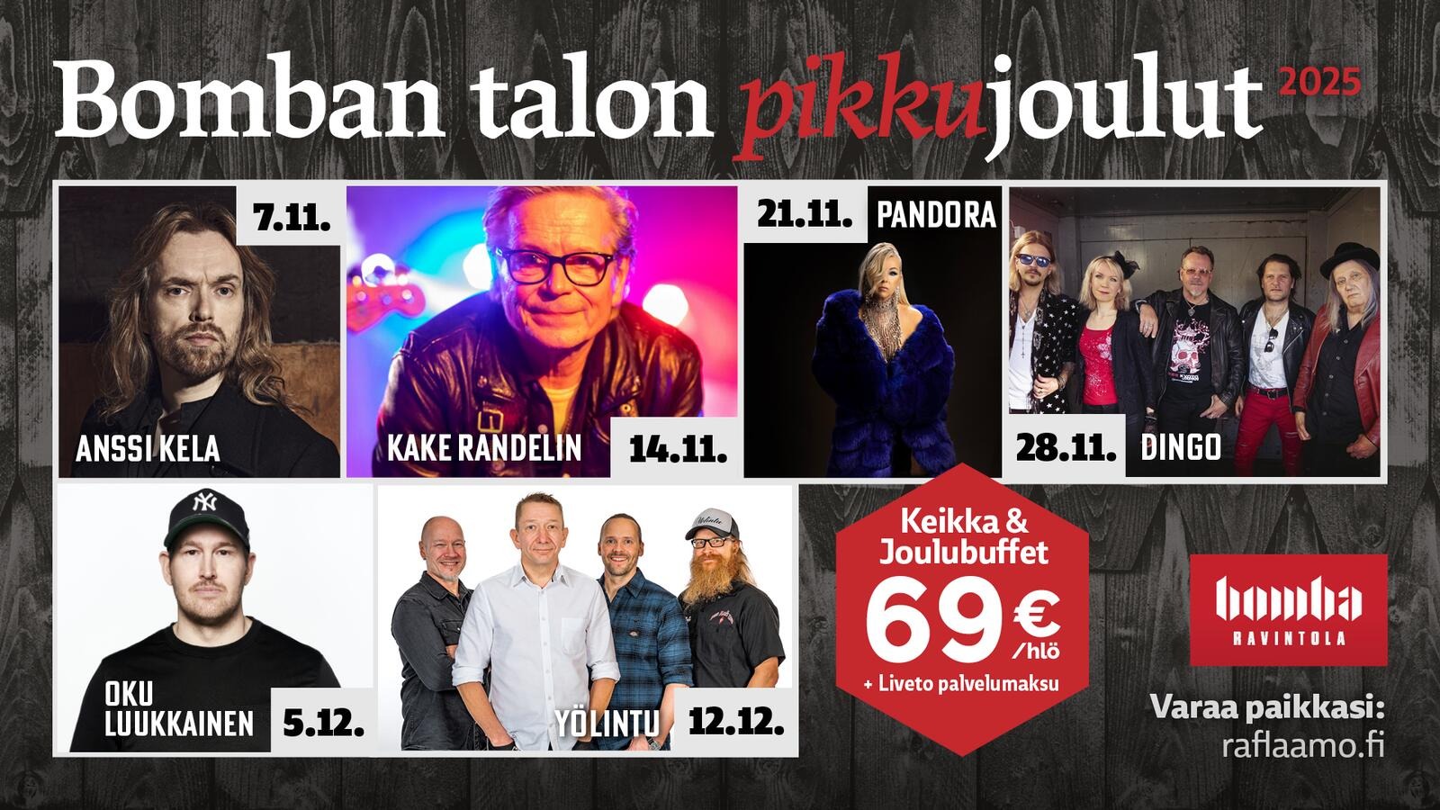 Pikkujoulut Bomban talolla Nurmeksessa