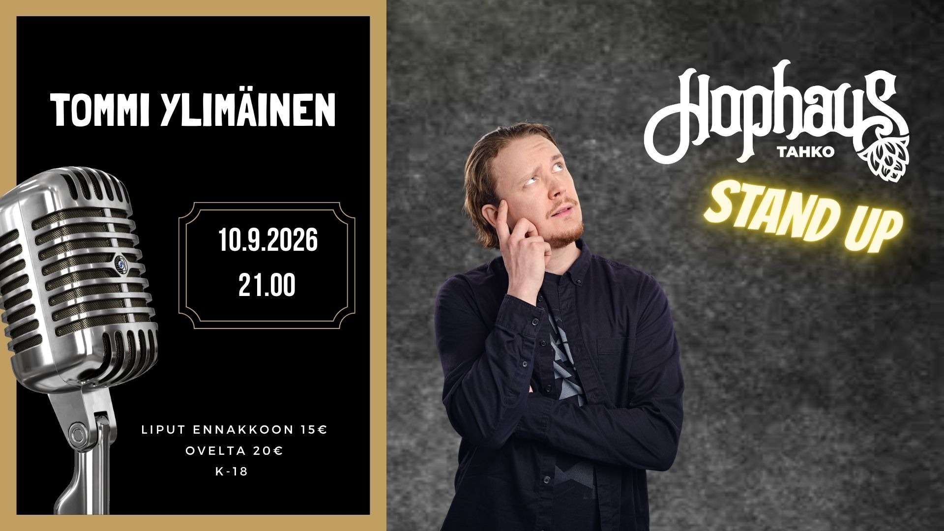 HOPHAUS STAND UP: TOMMI YLIMÄINEN