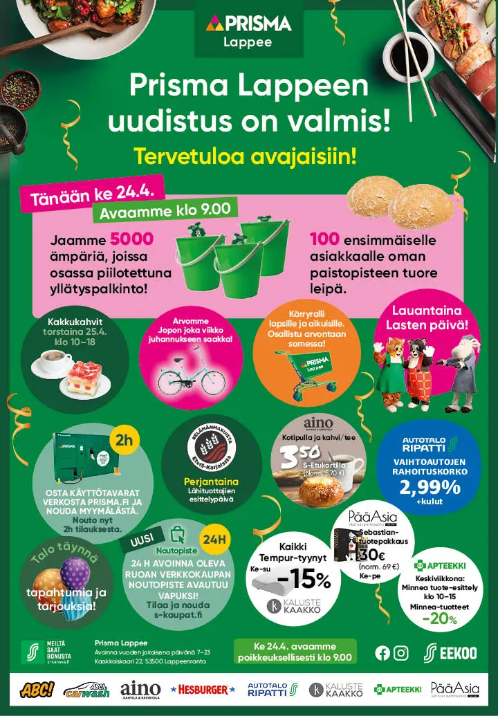 Prisma Lappee avausilmoitus ES 24.4.2024