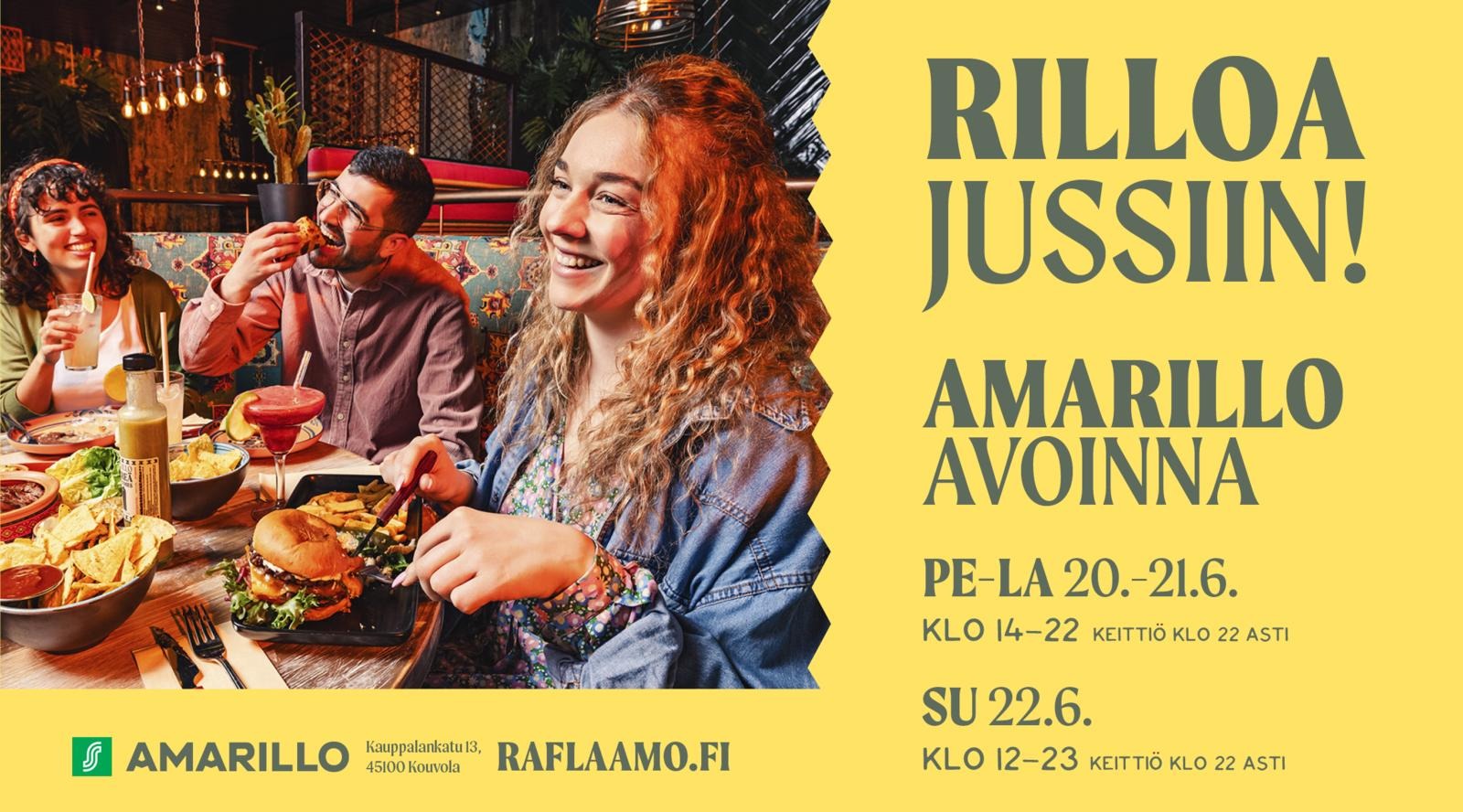 Amarillo Kouvola on avoinna koko juhannuksen