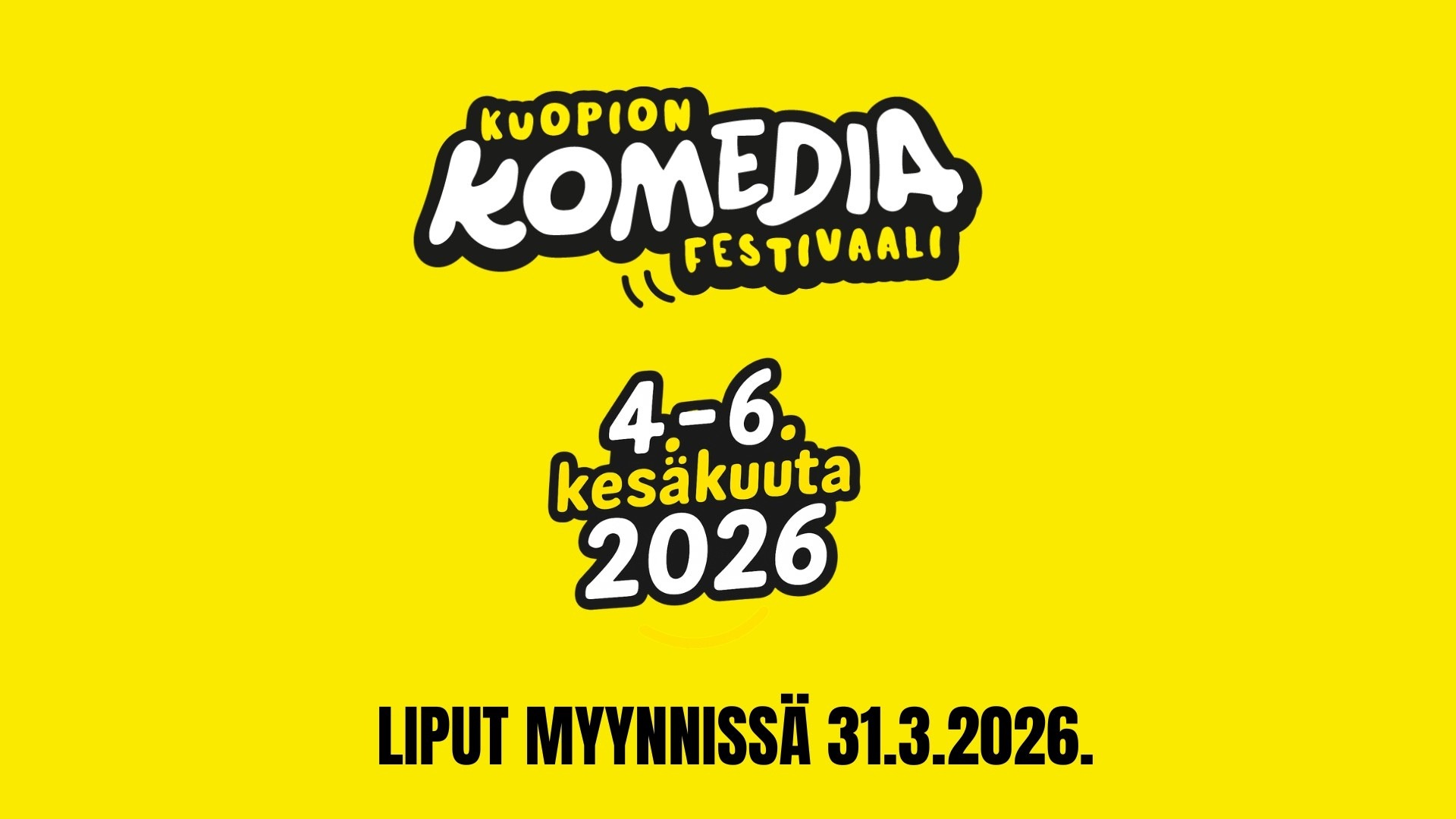 Kuopion Komediafestivaalit 4.-6.6.!