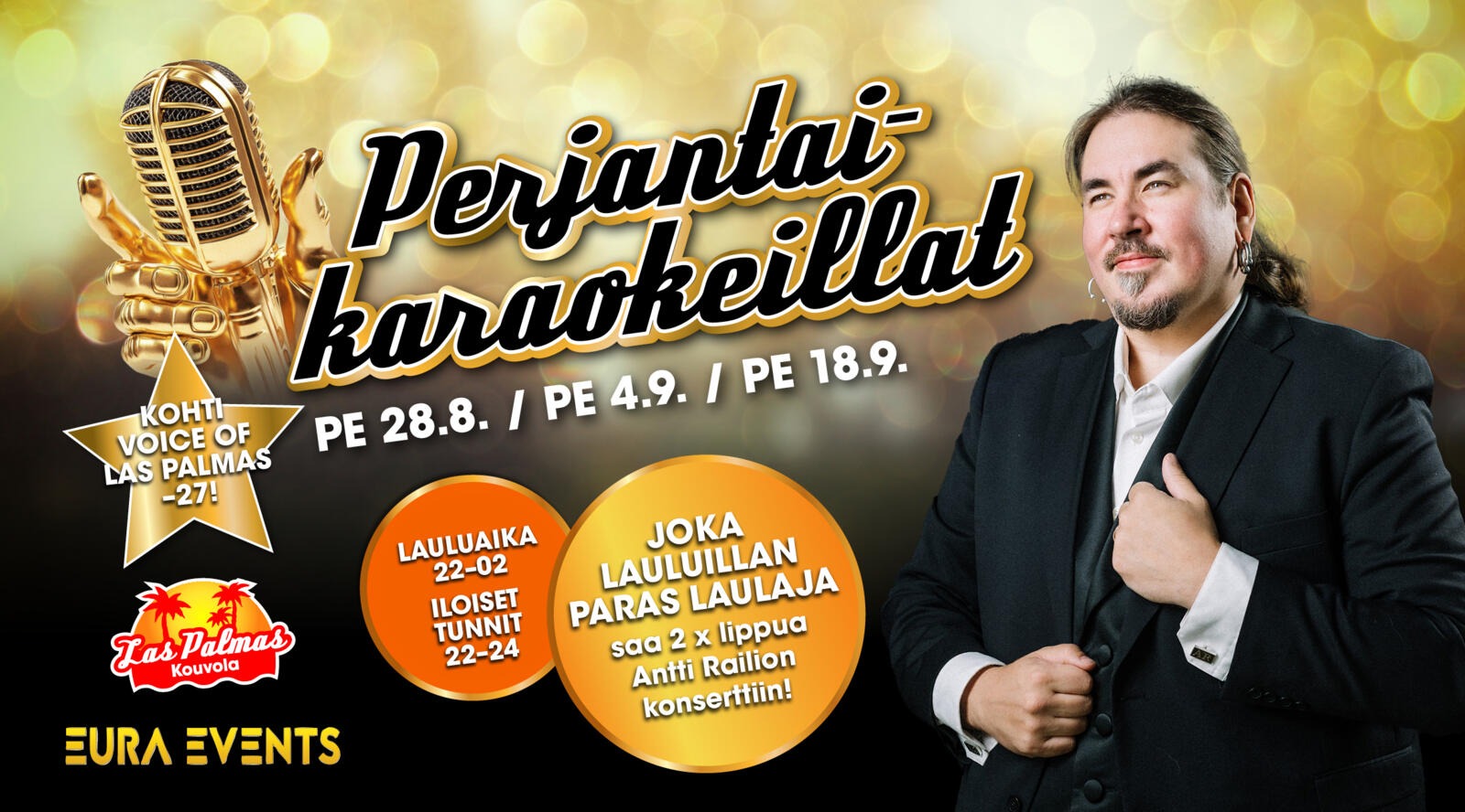 Muusikko Antti Railio, kultaa ja kimallusta.