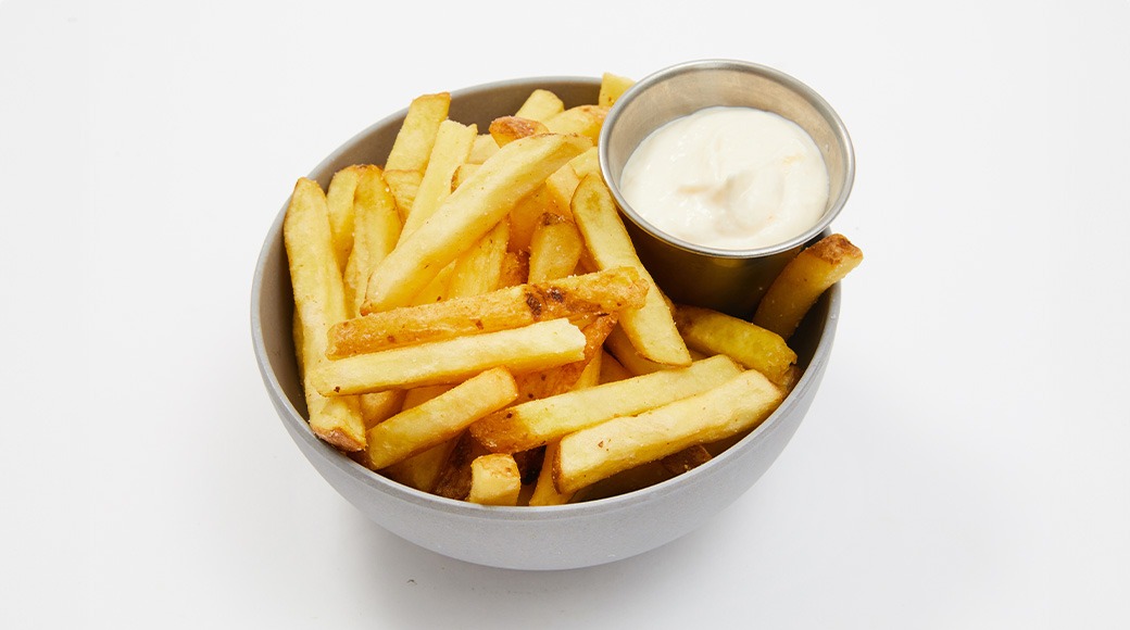 French fries and horseradish mayonnaise