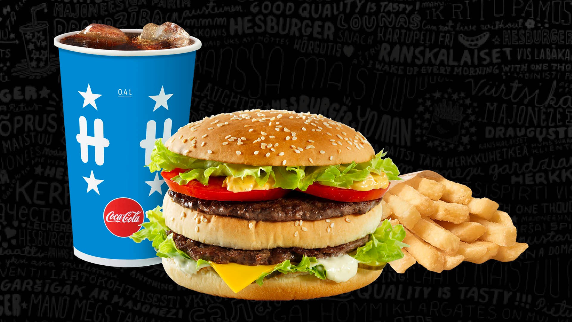 Hesburgerin maaliskuun Bonusklubietuna Mega-ateria 9,90 €