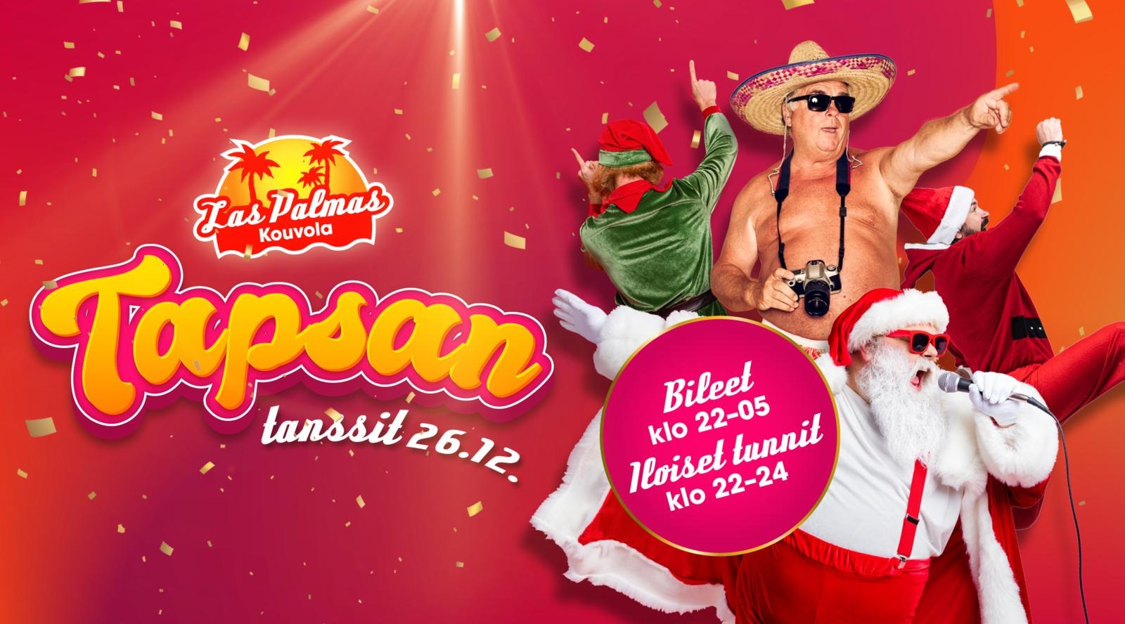 Tapsan tanssit Las Palmas Kouvolassa 26.12. klo 22–05