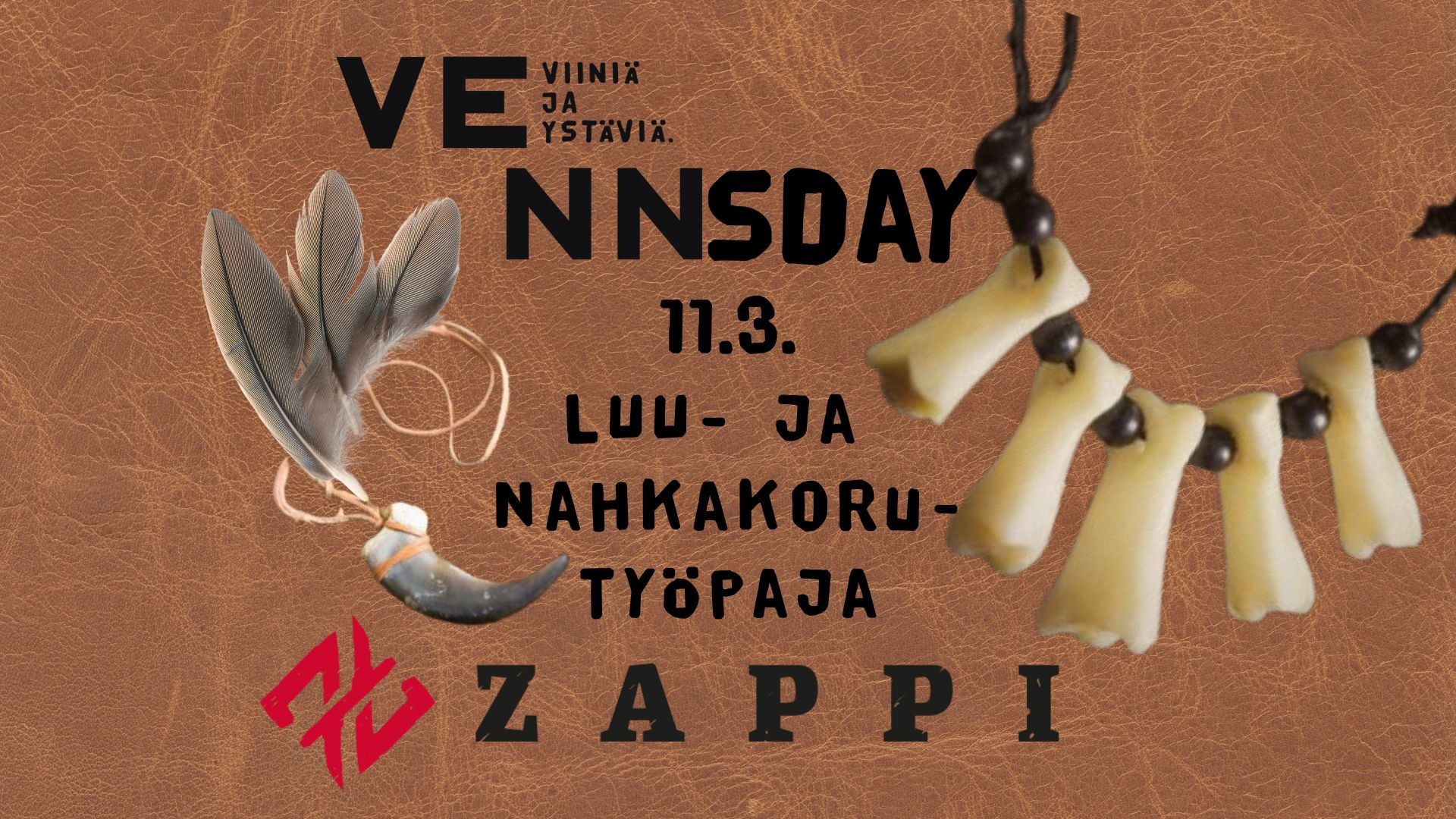 VENNsday: Luu- ja nahkakorutyöpaja