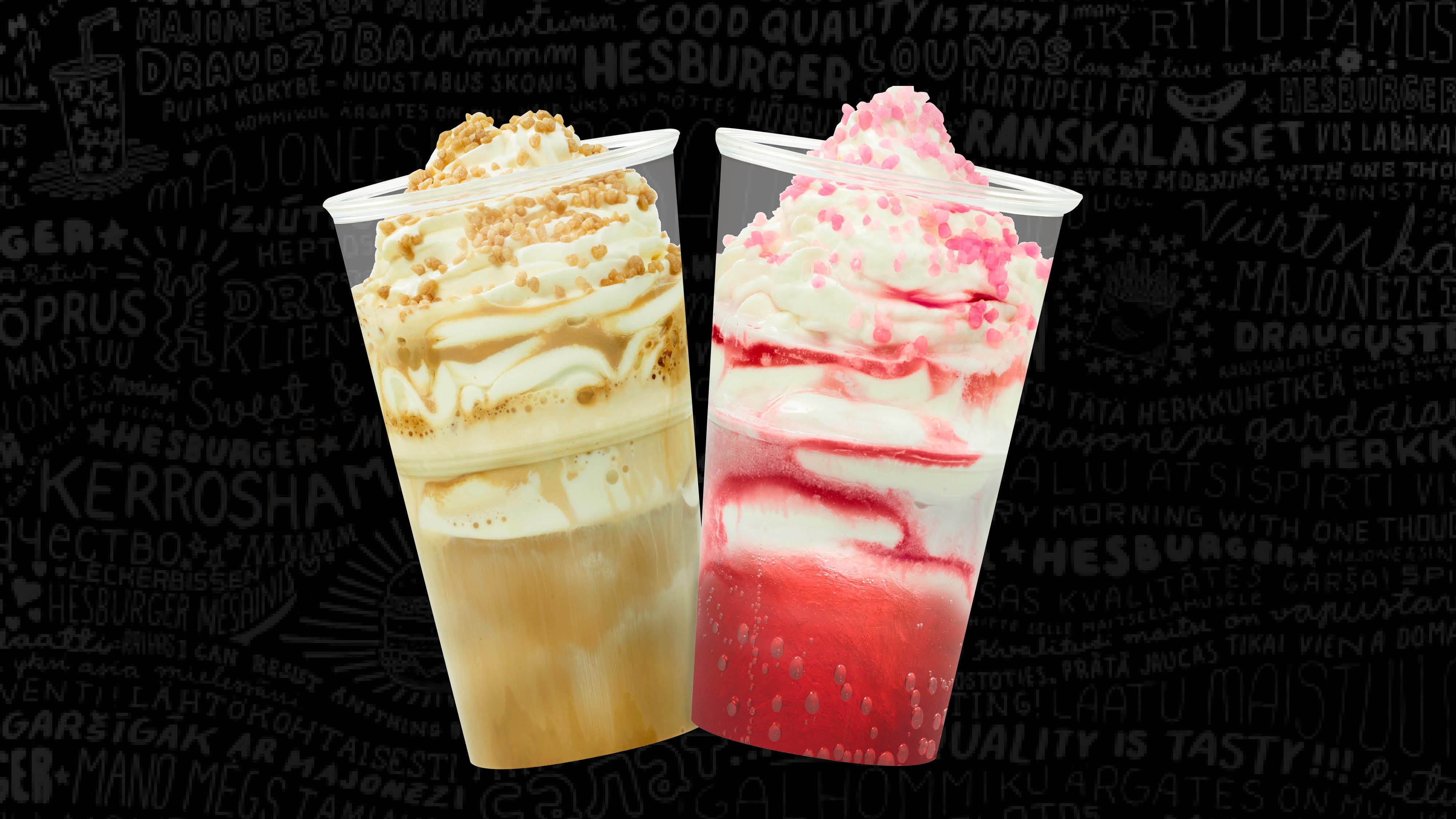 Hesburgerin kesäkuun bonusklubietuna jäätlökahvi tai -limonadi.