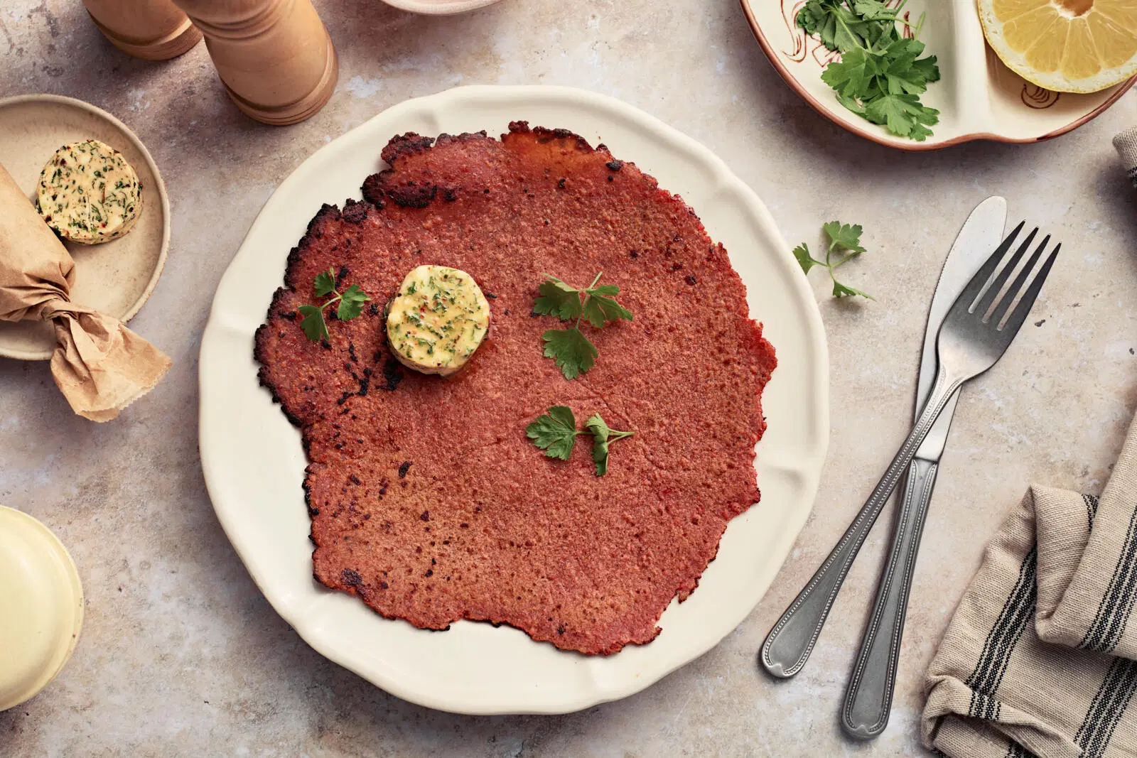 Lehtipihvi vegenä ja cowboy butter