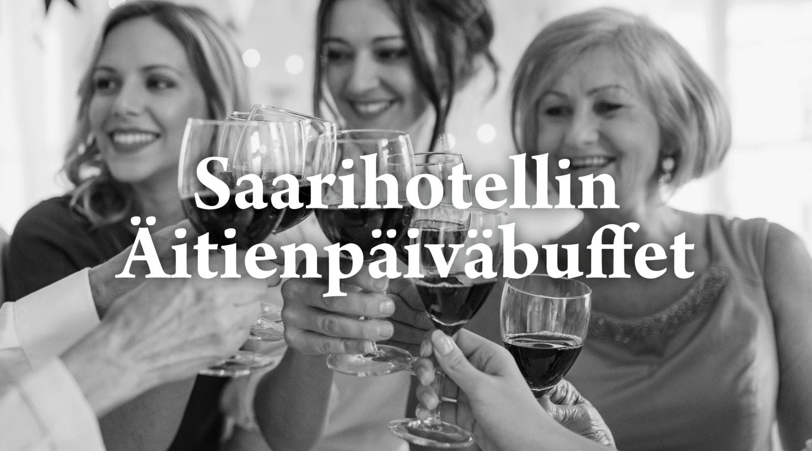 Mustavalkoisessa kuvassa kolme erilaista naista kippistelee viinilaseilla.