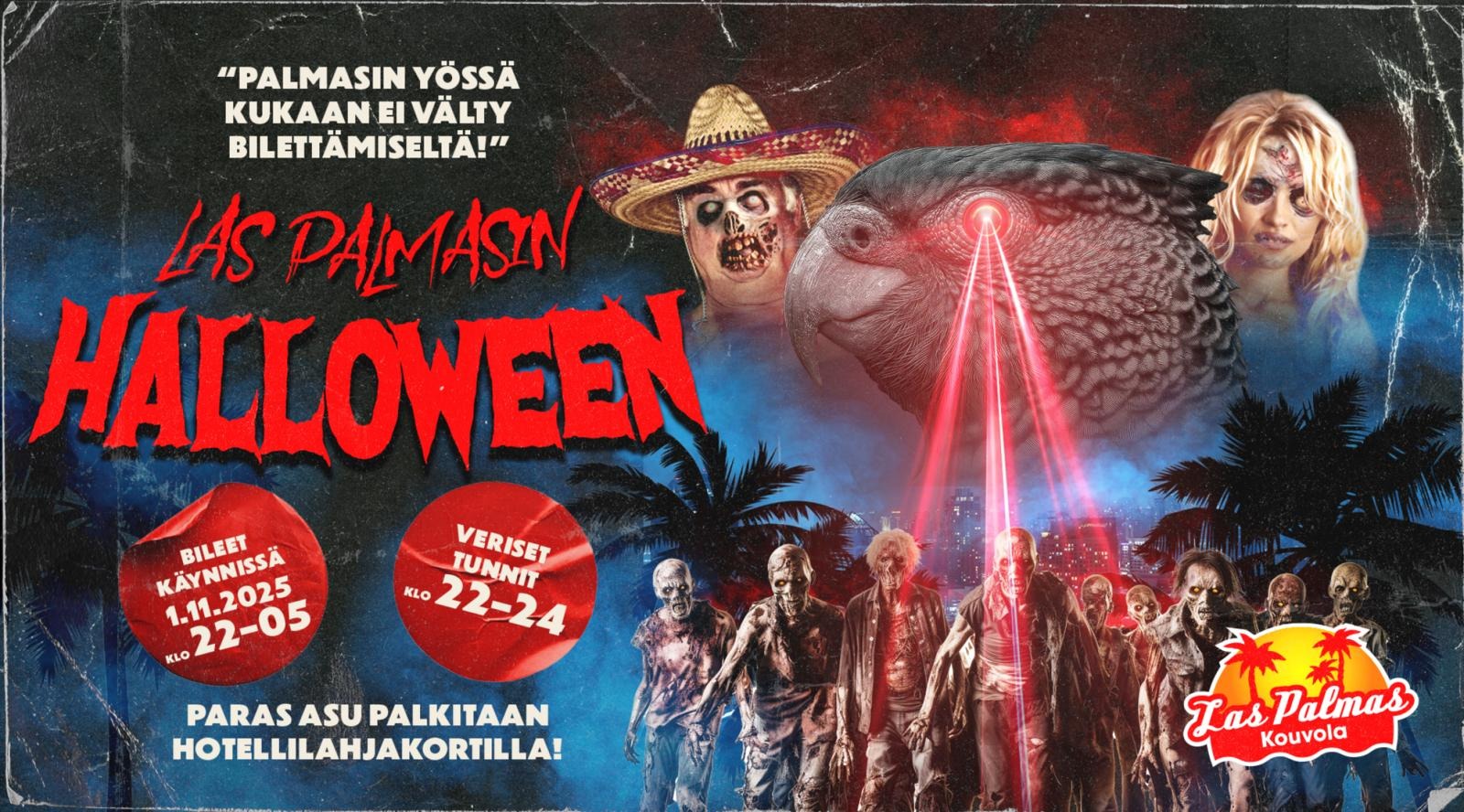 Las Palmas Kouvolan Halloween-bileet 1.11.2025