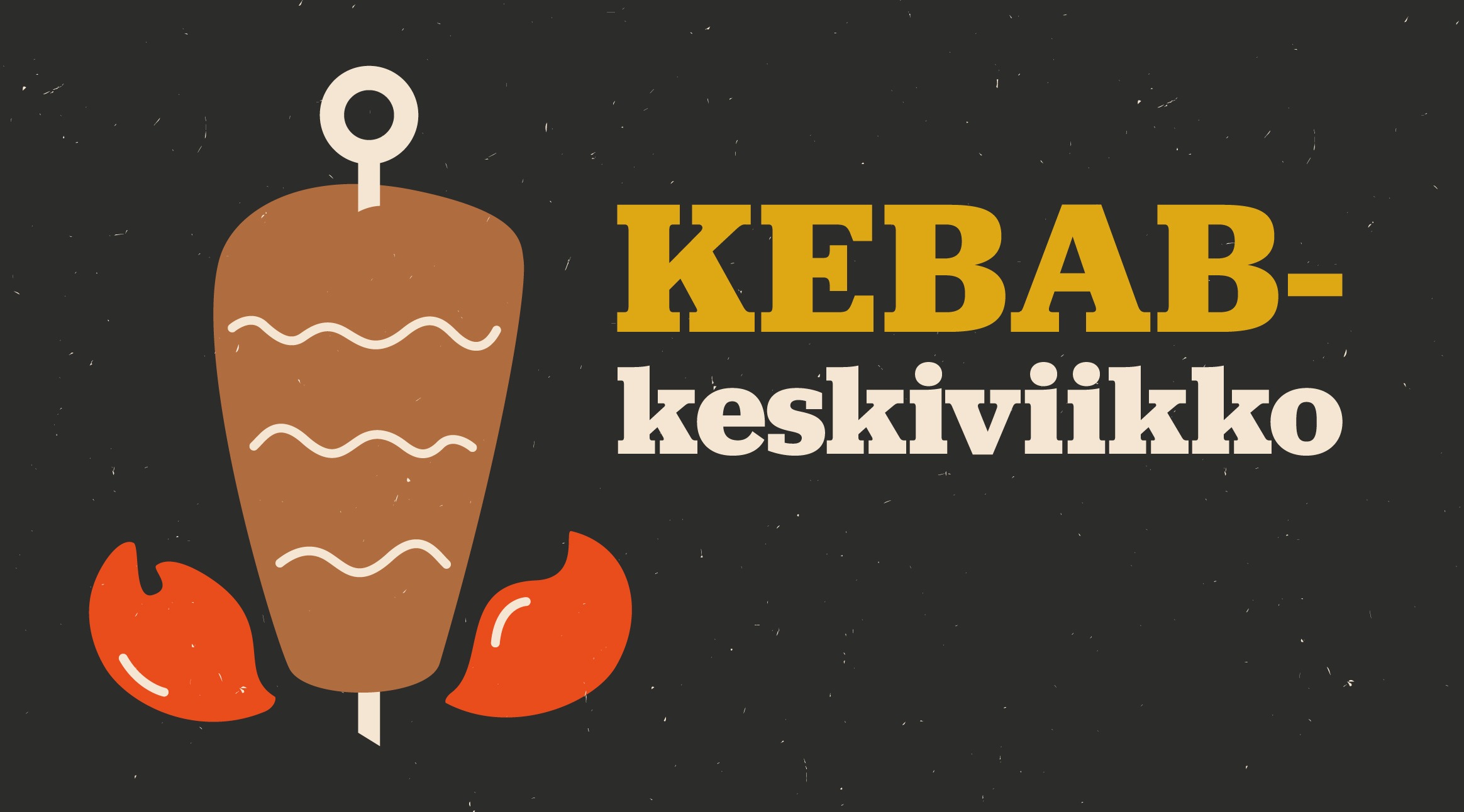 Kebabpiirros mustalla taustalla