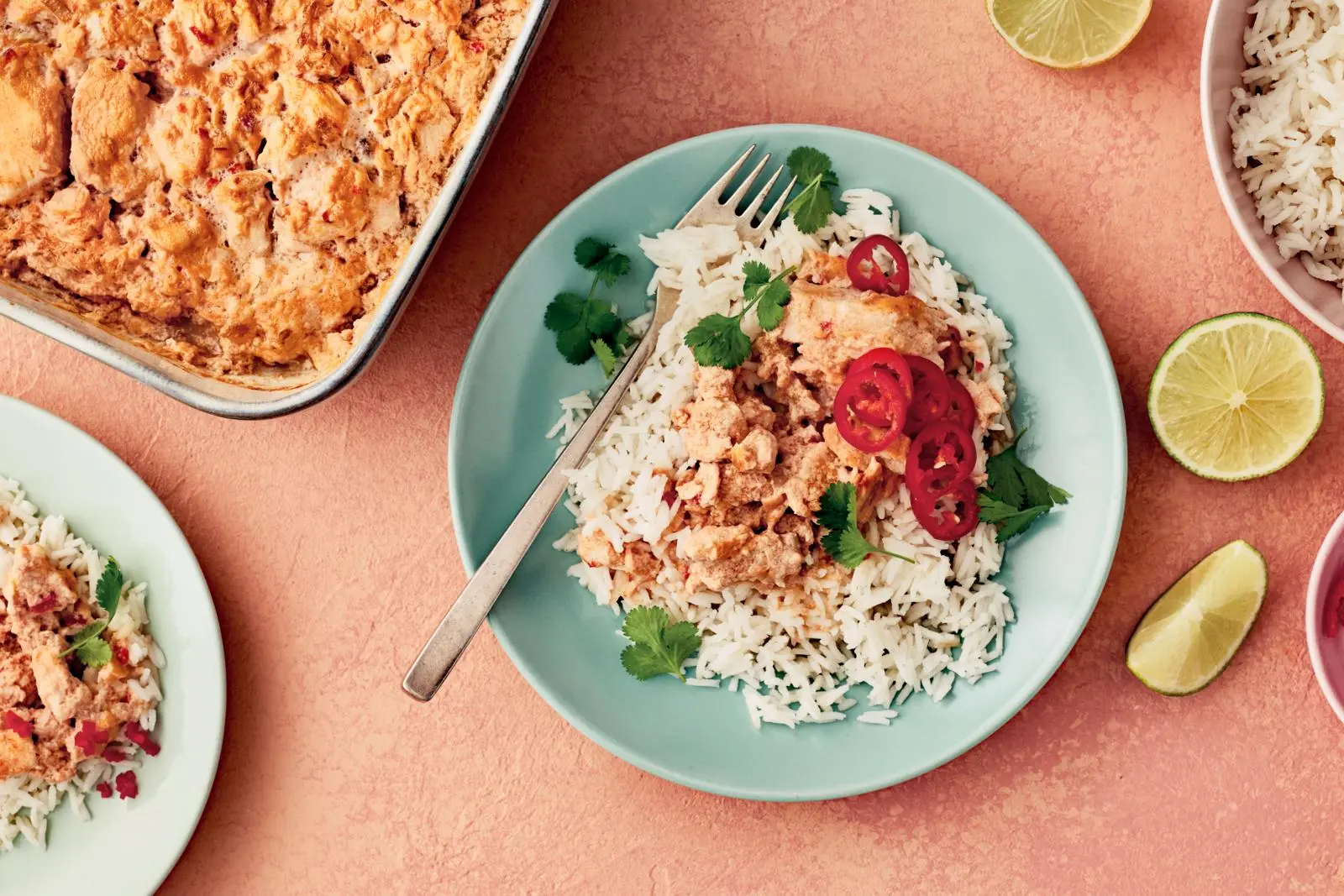 Lime-kookoskana uunissa