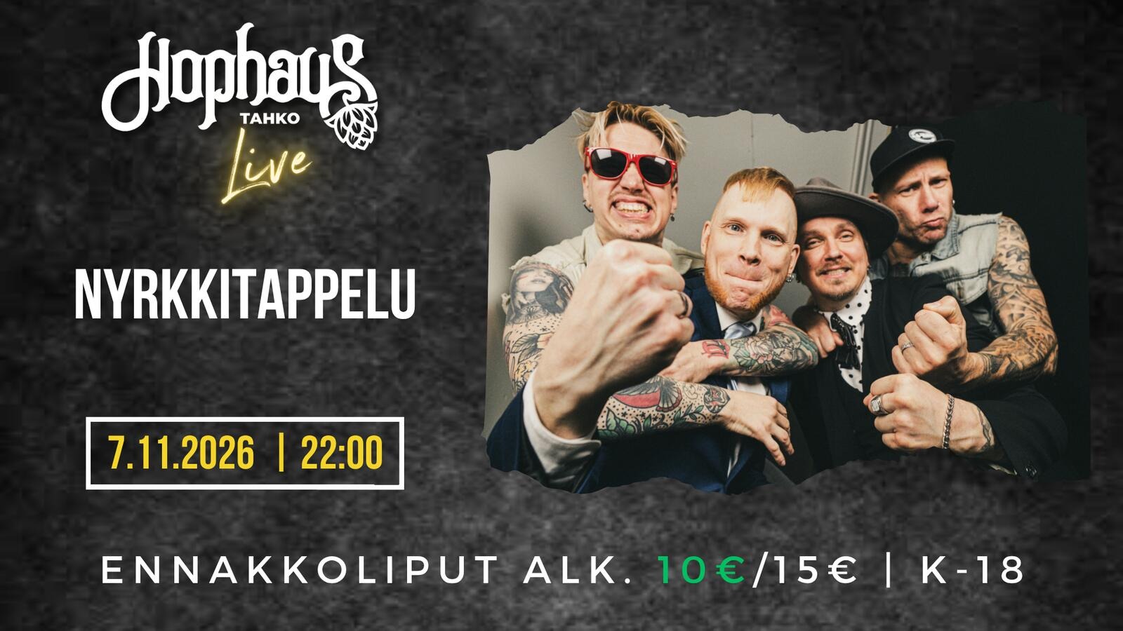 HOPHAUS LIVE: NYRKKITAPPELU