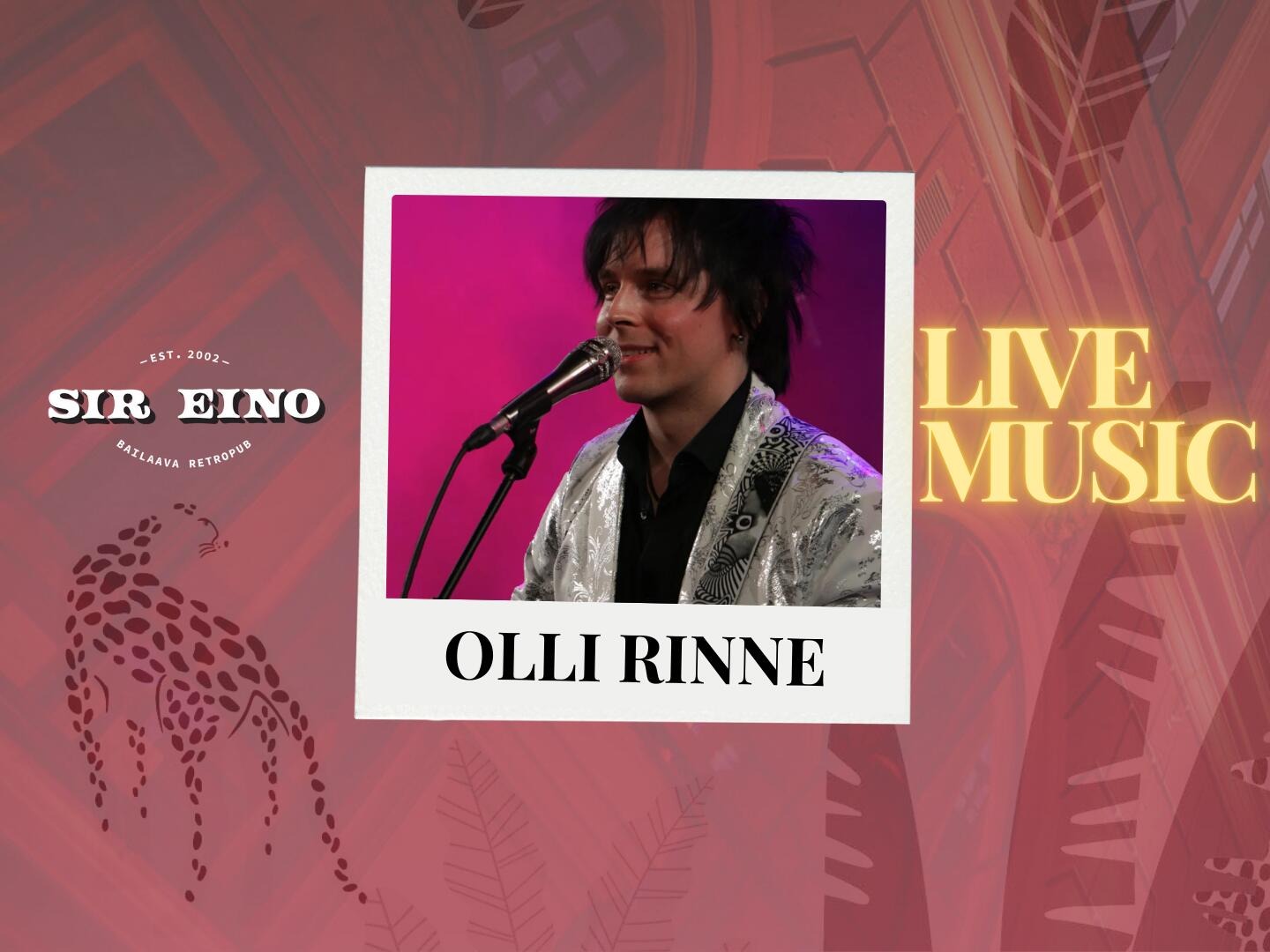 Sir Eino Live: Olli Rinne 18:30 alkaen.