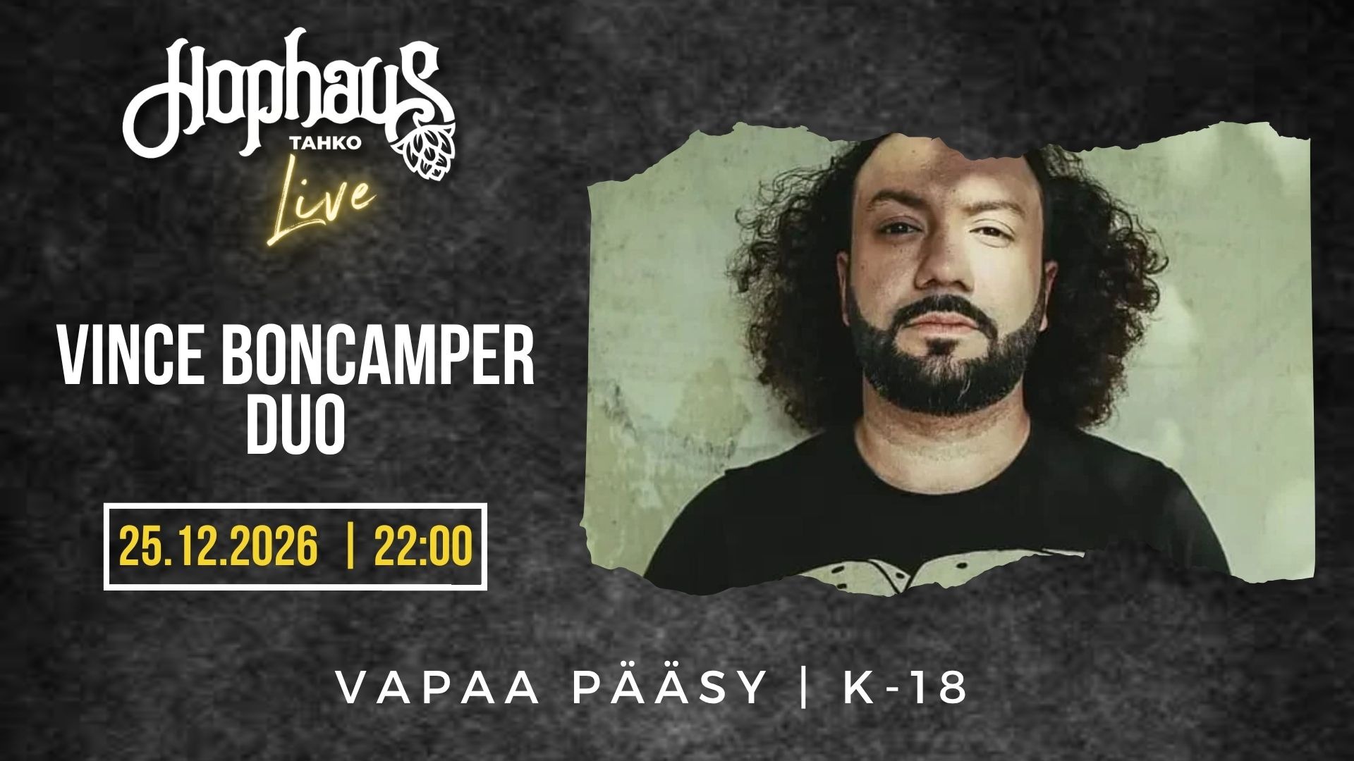HOPHAUS LIVE: VINCE BONCAMPER DUO