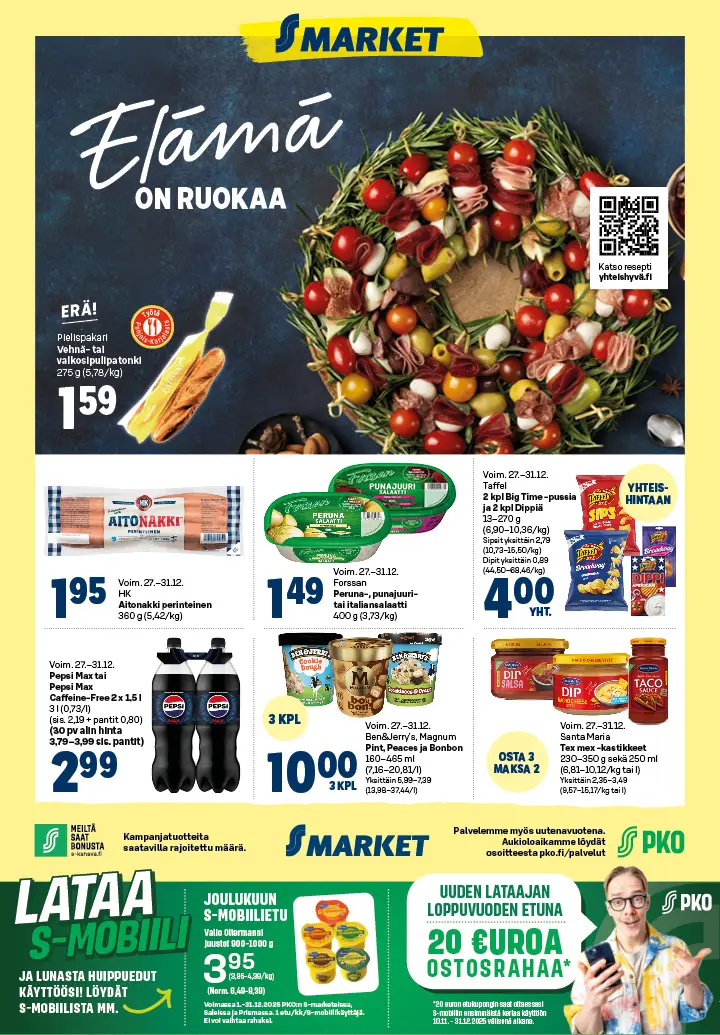 S-marketin viikkoilmoitus uusivuosi 2025