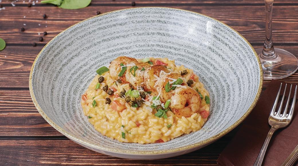 Risotto med jätteräkor