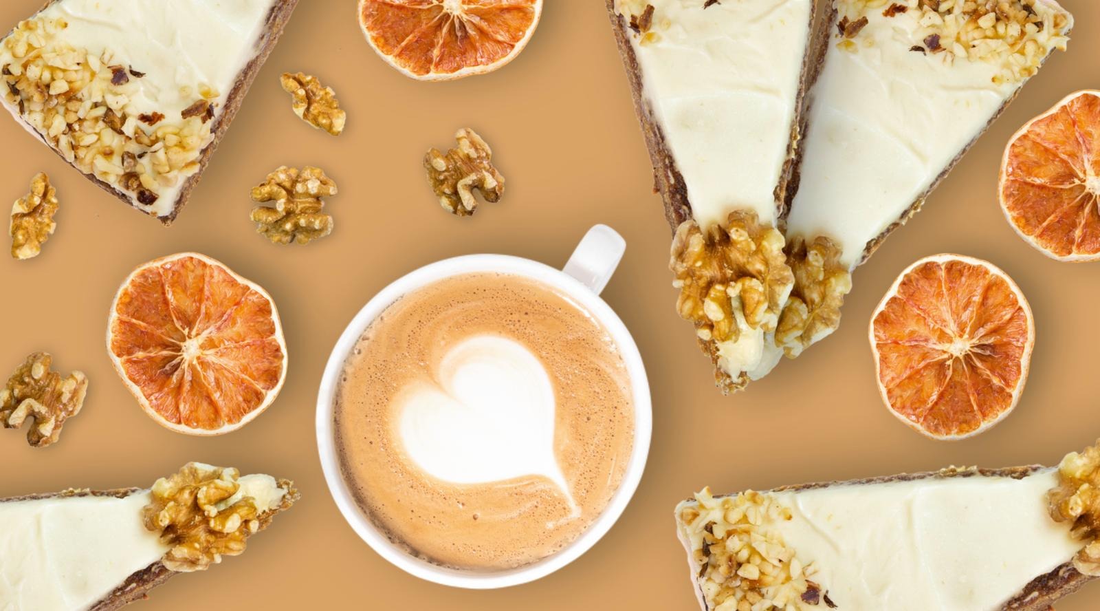 Cappuccino ja porkkanakakku