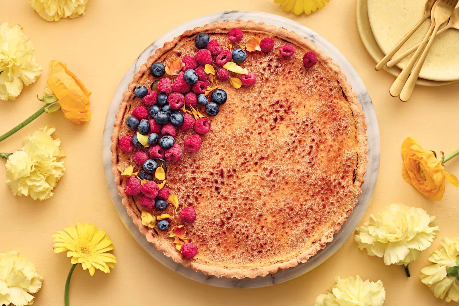 Crème brûlée -piirakka