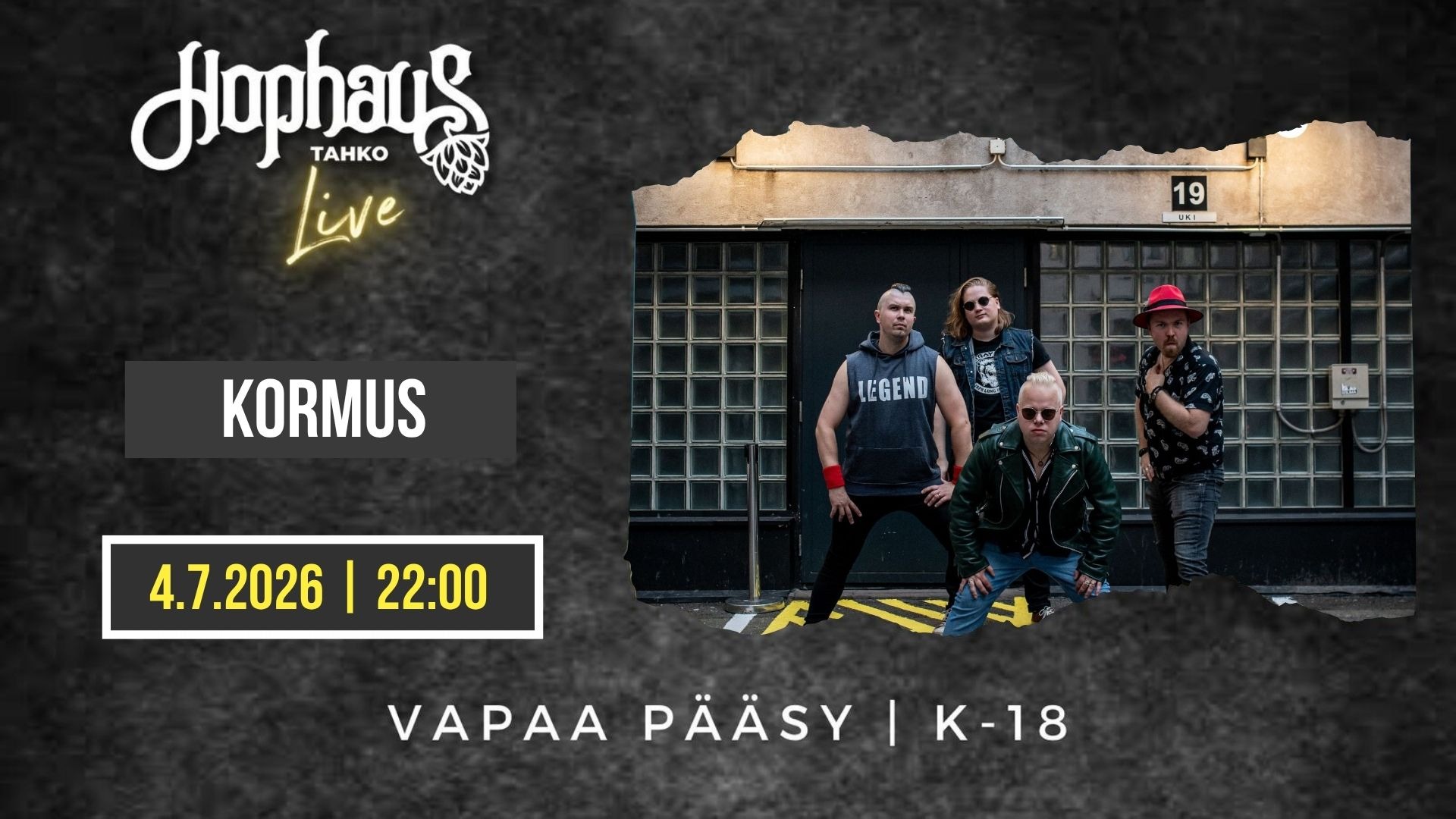 HOPHAUS LIVE: KORMUS