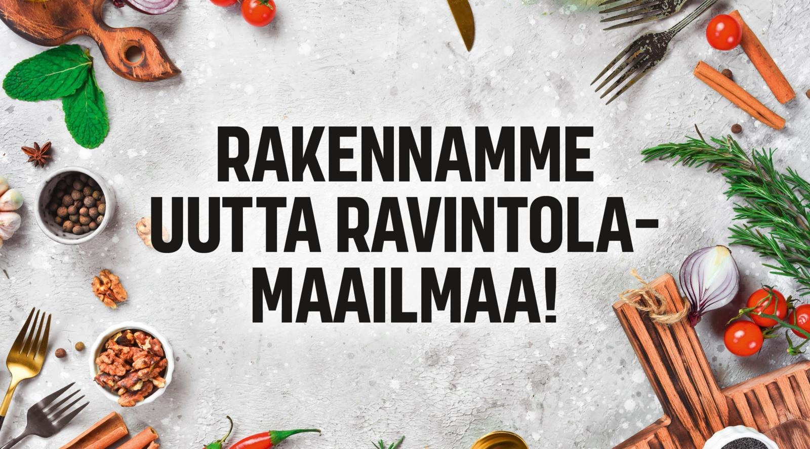 Erilaisia ruoka-aineksia harmaalla taustalla.