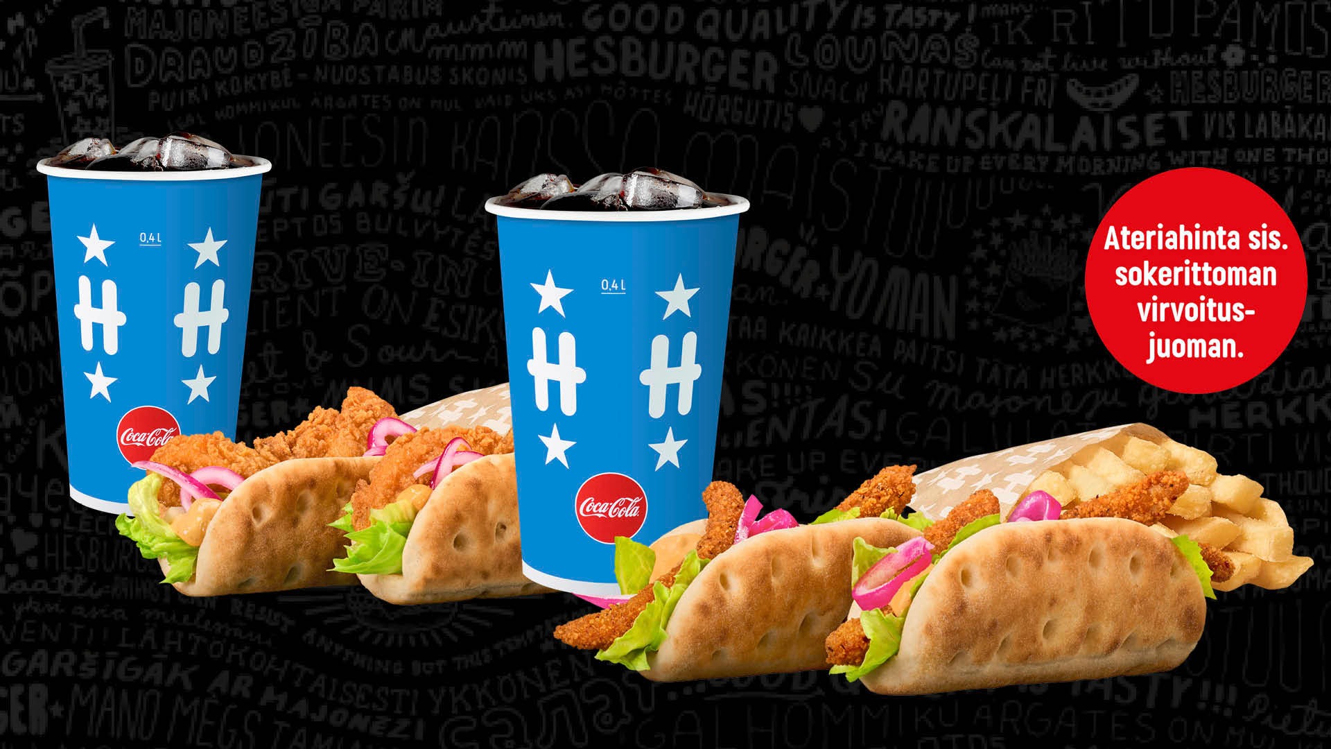 Hesburgerin pehmeät tacoateriat