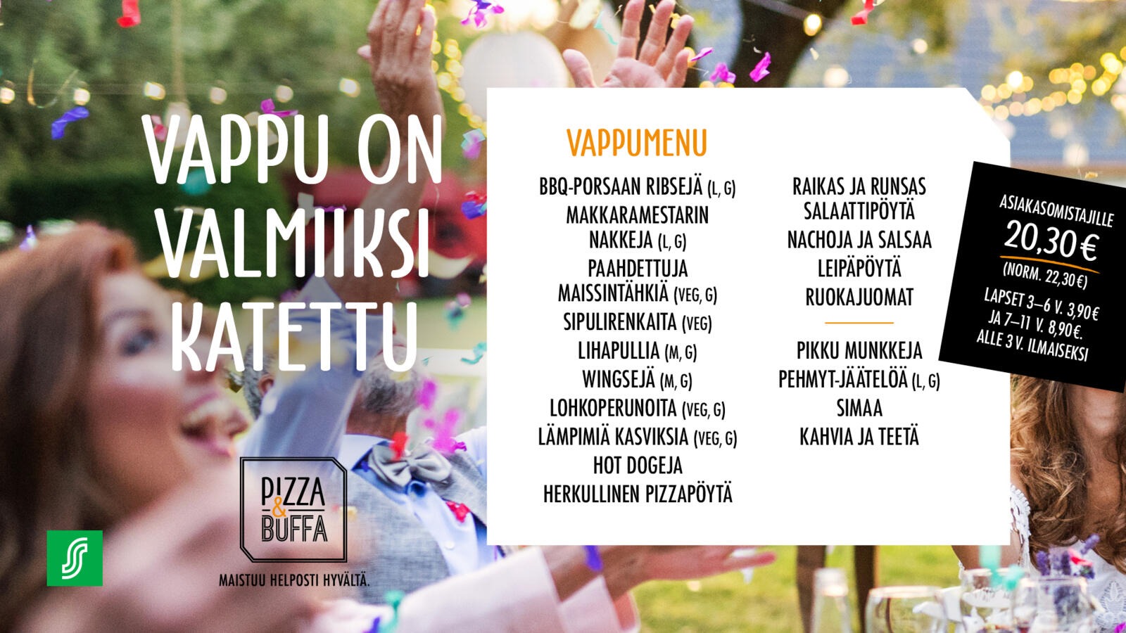 Pizza&Buffa vapun juhlabuffa