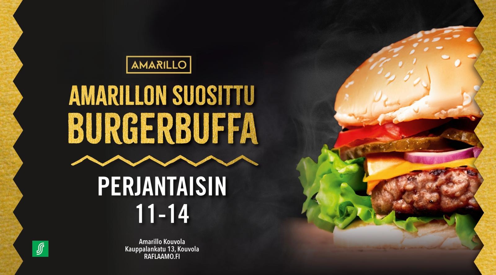 Amarillo Kouvolan Burgerbuffa perjantaisin klo 11–14