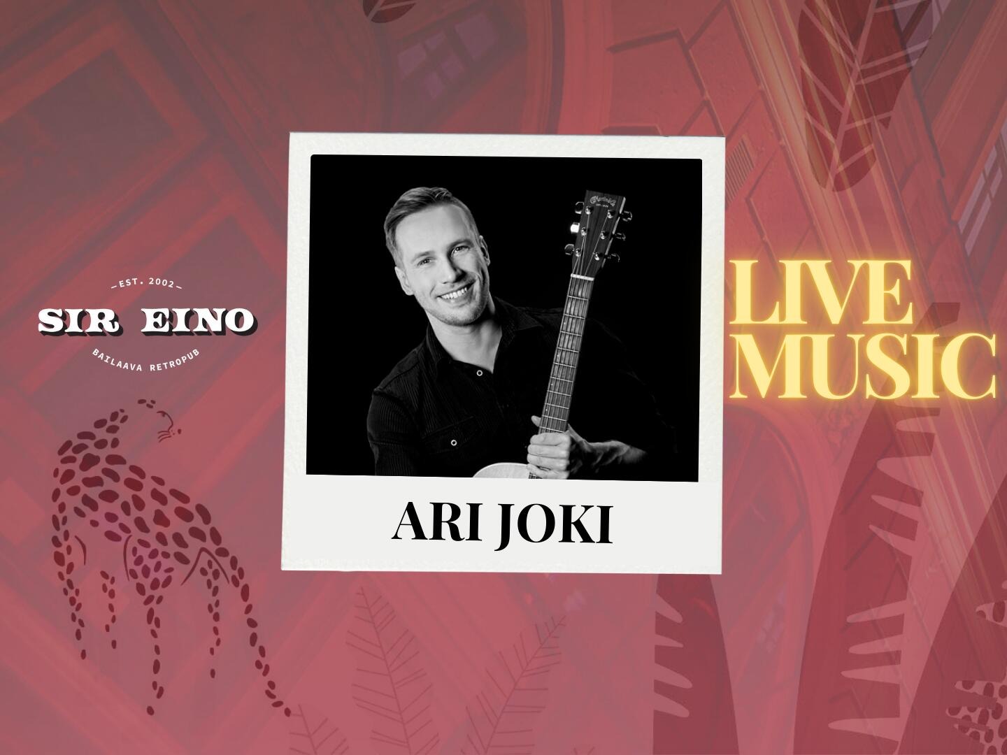 Sir Eino Live: Ari Joki 18:30 alkaen.