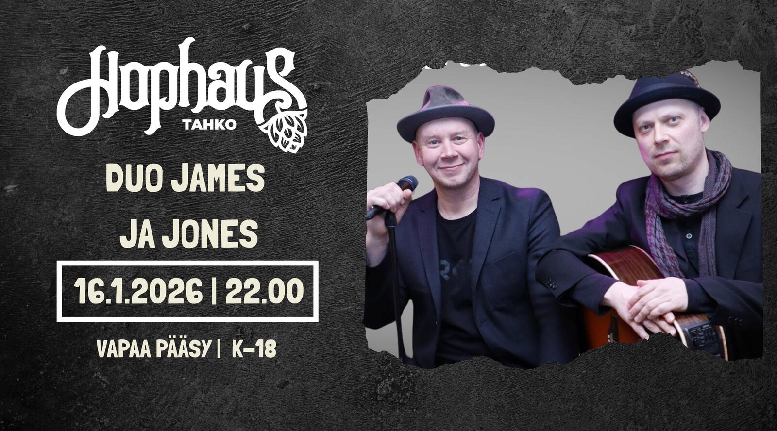 HOPHAUS LIVE: DUO JAMES JA JONES