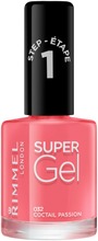 Rimmel 12Ml Super Gel Nail Polish 032 Cocktail Passion Kynsilakka (30121249)