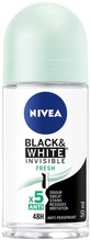 Nivea 50Ml Black & White Invisible Fresh Deo Roll-On -Antiperspirantti