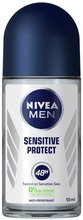 Nivea Men 50Ml Sensitive Protect Deo Roll-On -Antiperspirantti