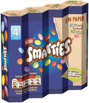 Nestlé Smarties 4X34g Sokerikuorrutettuja Maitosuklaarakeita (42395041)